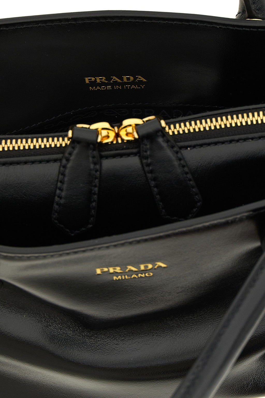 PRADA Handbag with Detachable Leather Charm