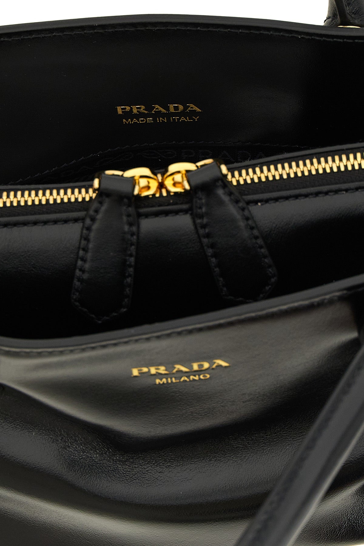 PRADA Handbag with Detachable Leather Charm