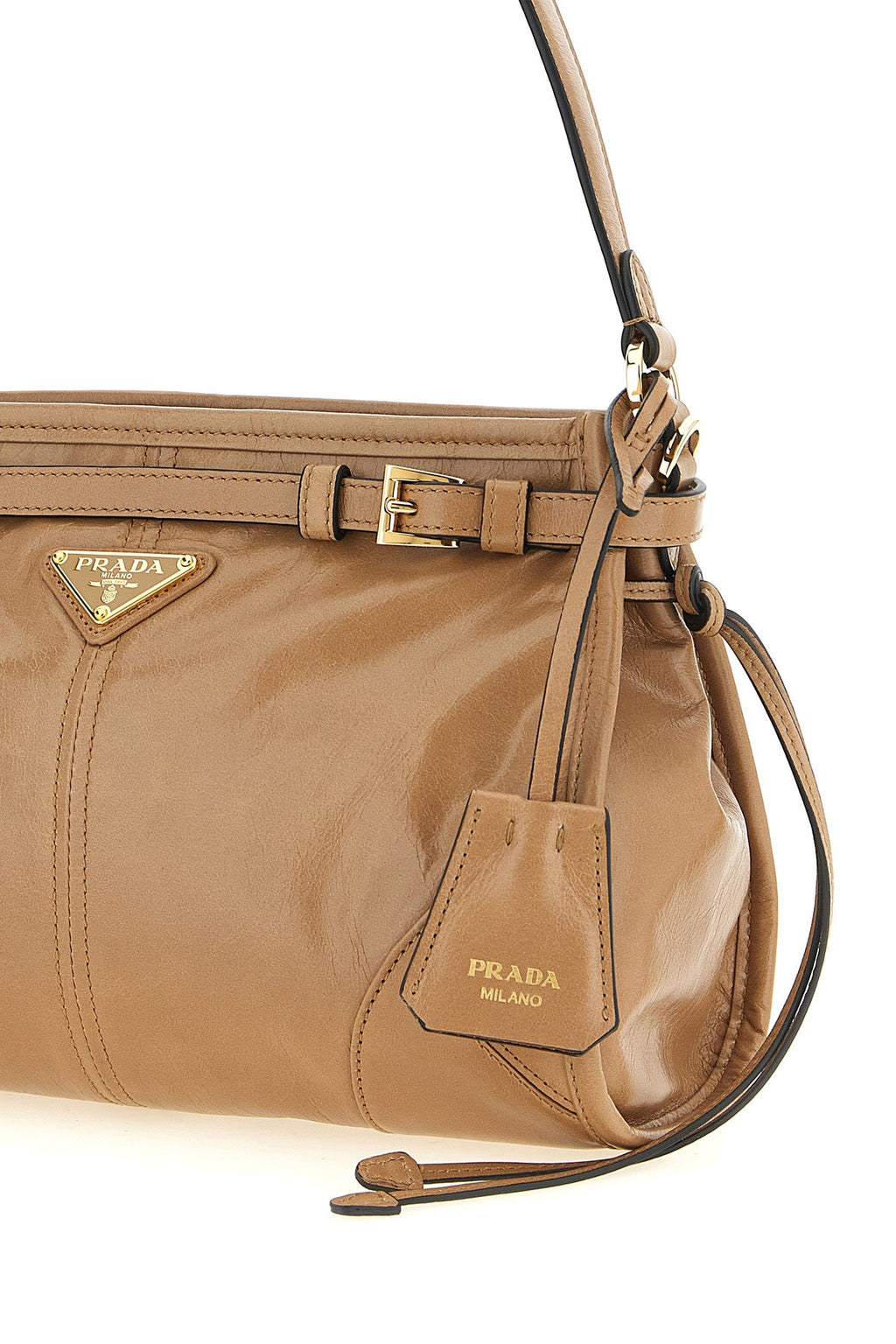Prada Shoulder Bag With Belt Detail