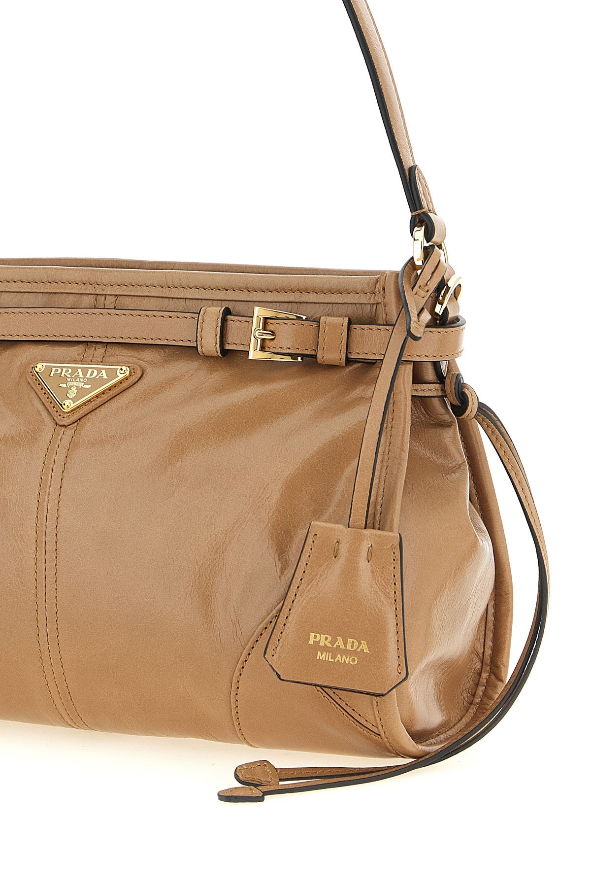 Prada Shoulder Bag With Belt Detail