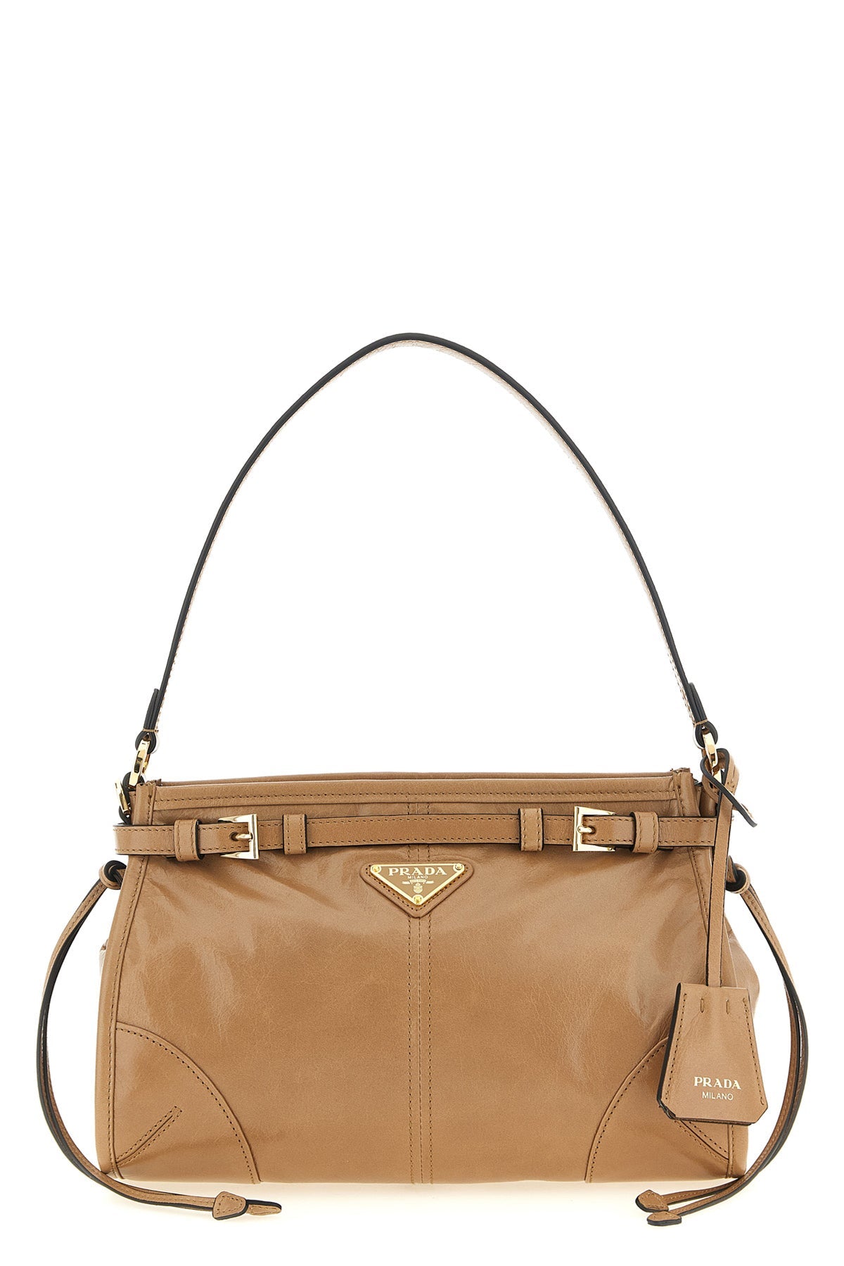 Prada Shoulder Bag With Belt Detail