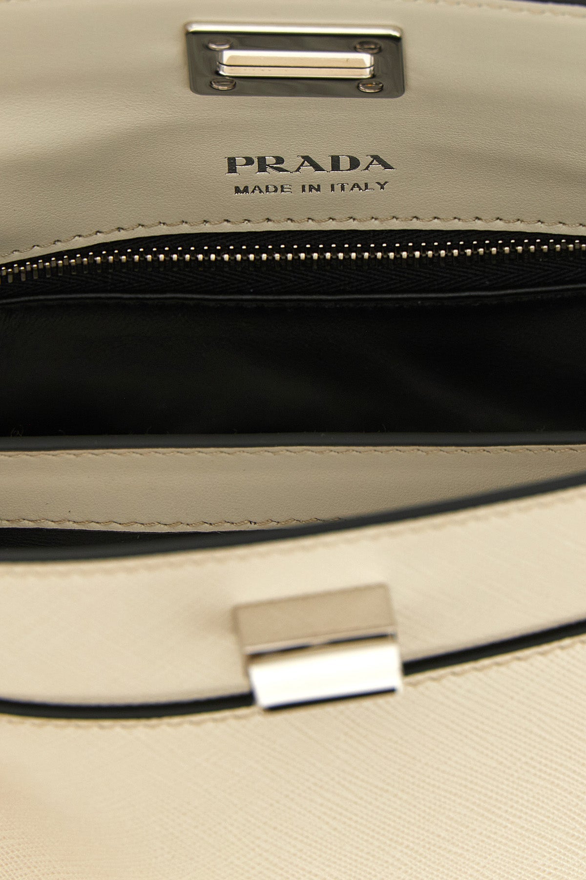 Prada Midi Top-Handle Bag in White