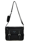 PRADA Crossbody Bag With Silver-Tone Metal Buckles