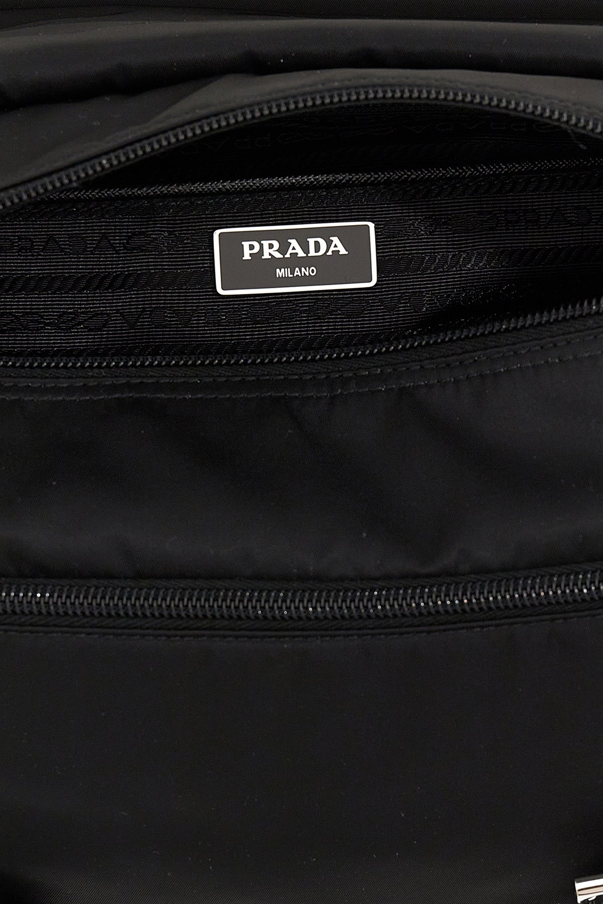 PRADA Crossbody Bag With Silver-Tone Metal Buckles