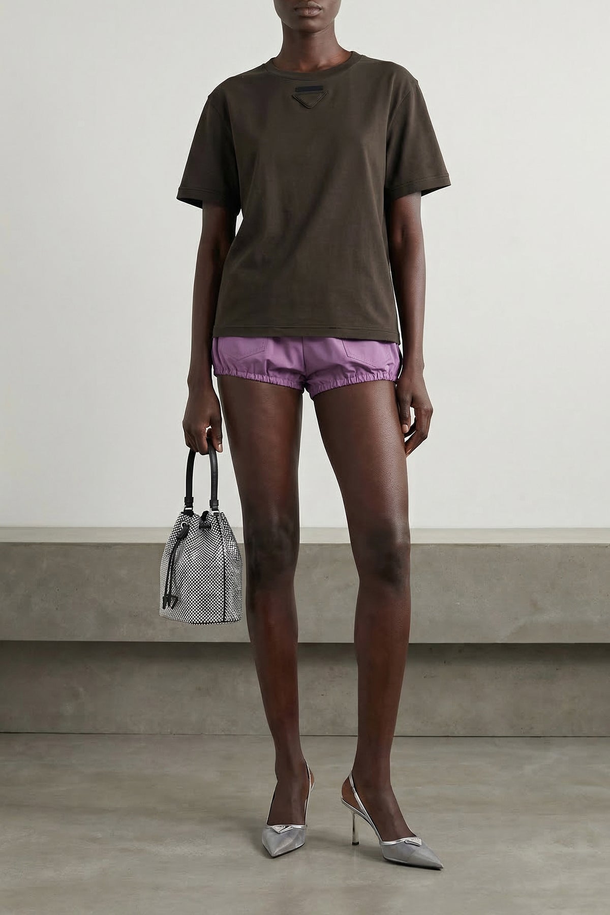 Prada Bucket bag with all-over crystals