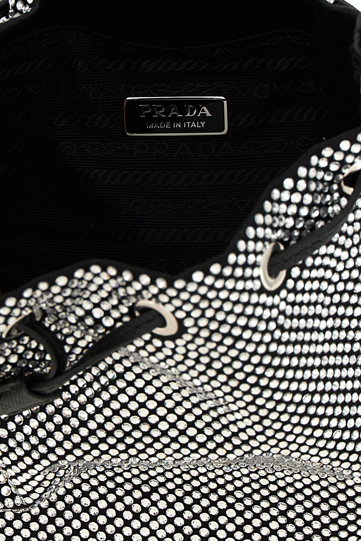 Prada Bucket bag with all-over crystals