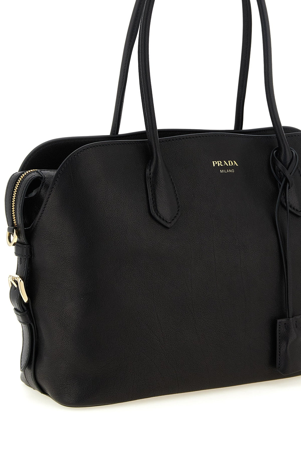 Prada Tote Bag With Side Buckles