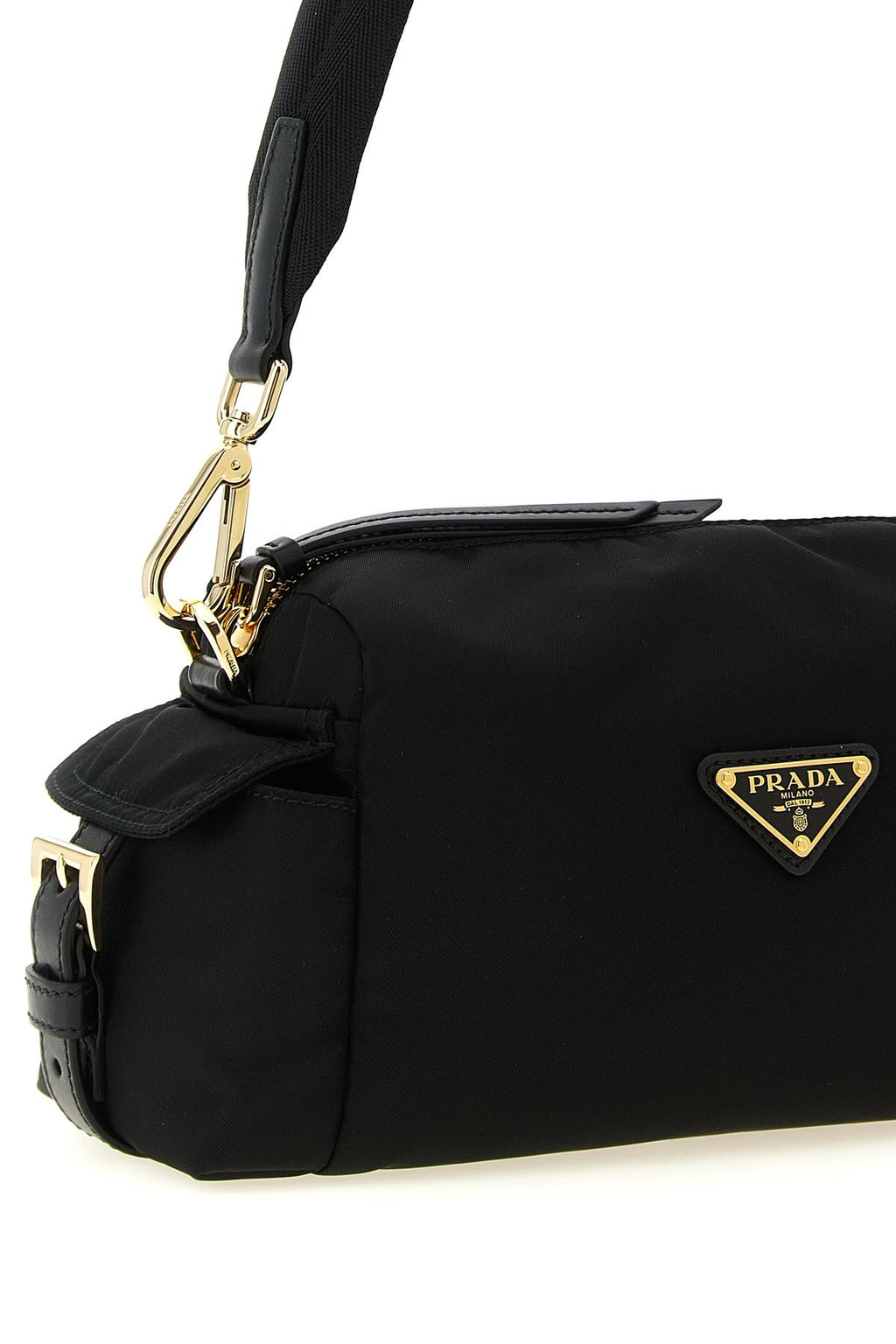 PRADA Shoulder bag with enameled triangle logo