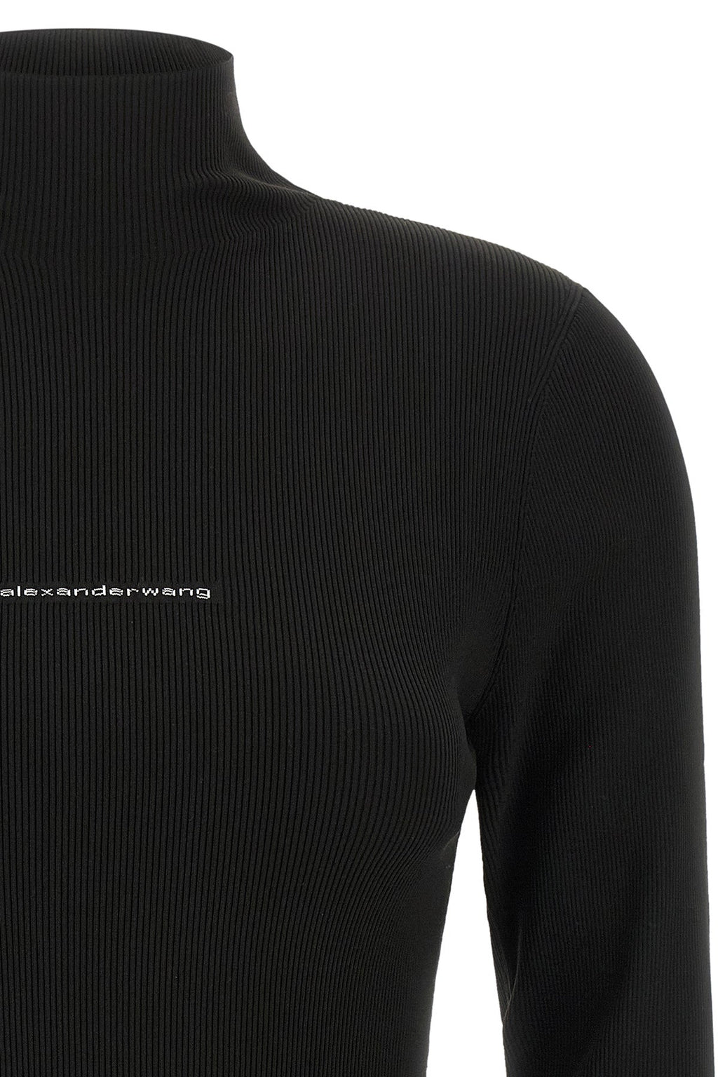 Alexander Wang Turtleneck Top with Ribbed Texture