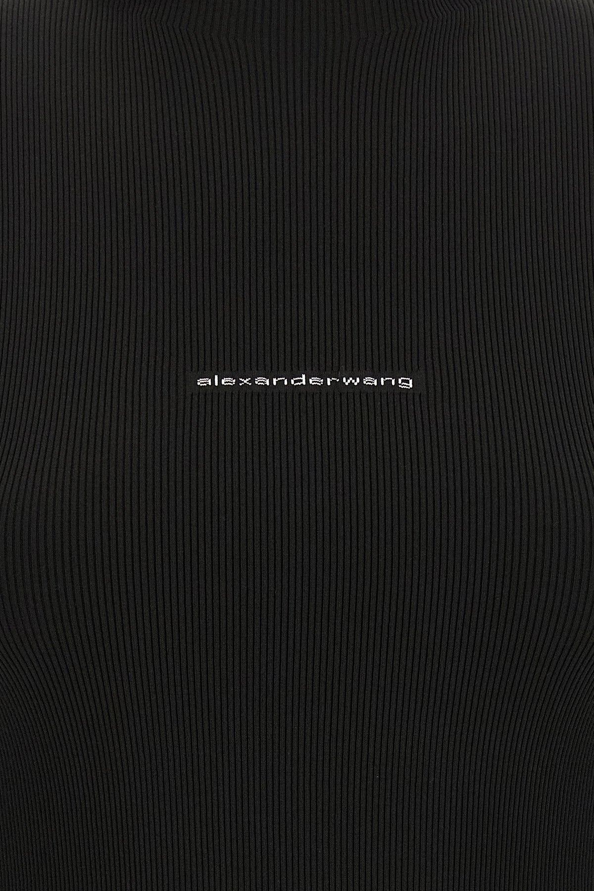 Alexander Wang Turtleneck Top with Ribbed Texture