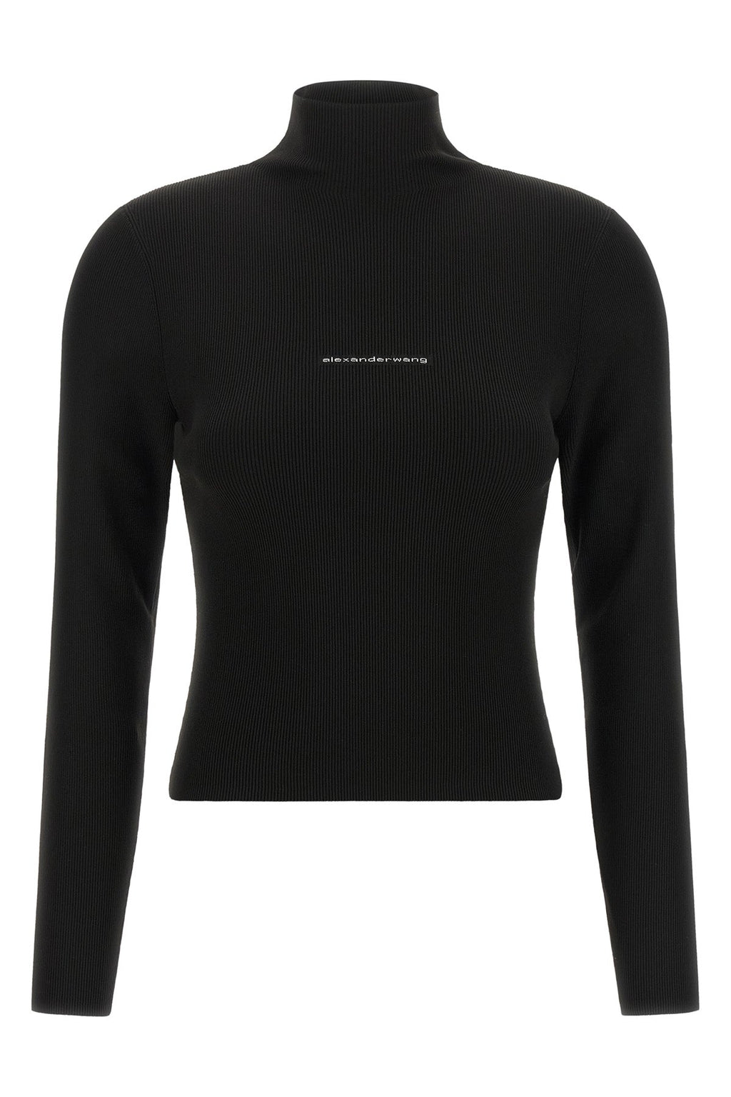 Alexander Wang Turtleneck Top with Ribbed Texture