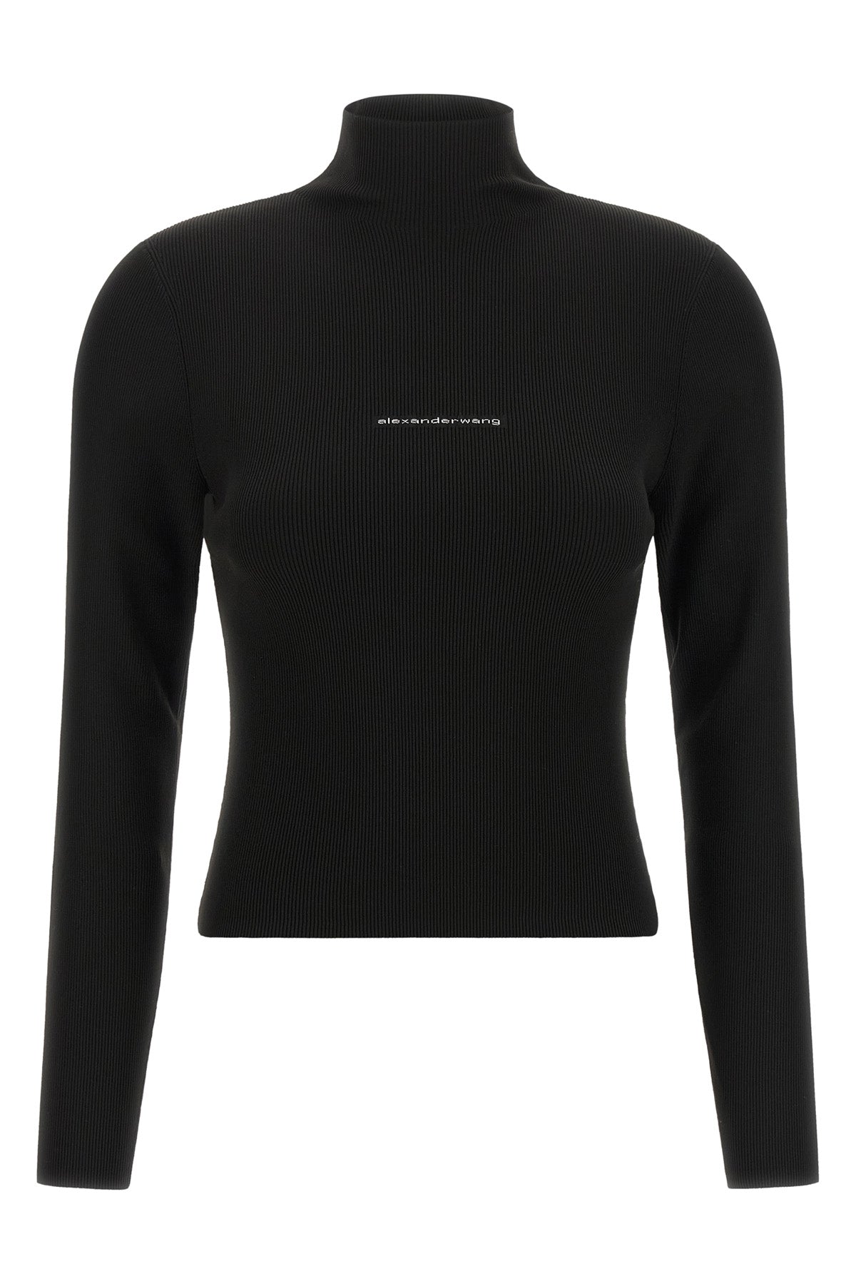 Alexander Wang Turtleneck Top with Ribbed Texture