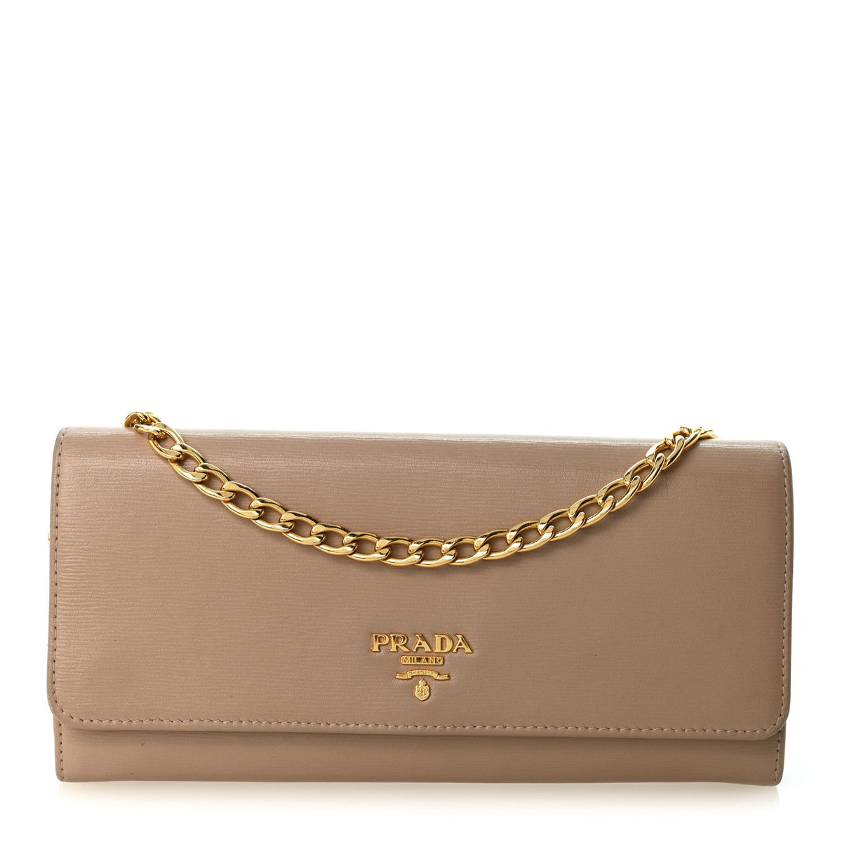 Vitello Move Metal Oro Chain Wallet Cammeo