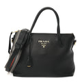 Vitello Daino Small Tote Black
