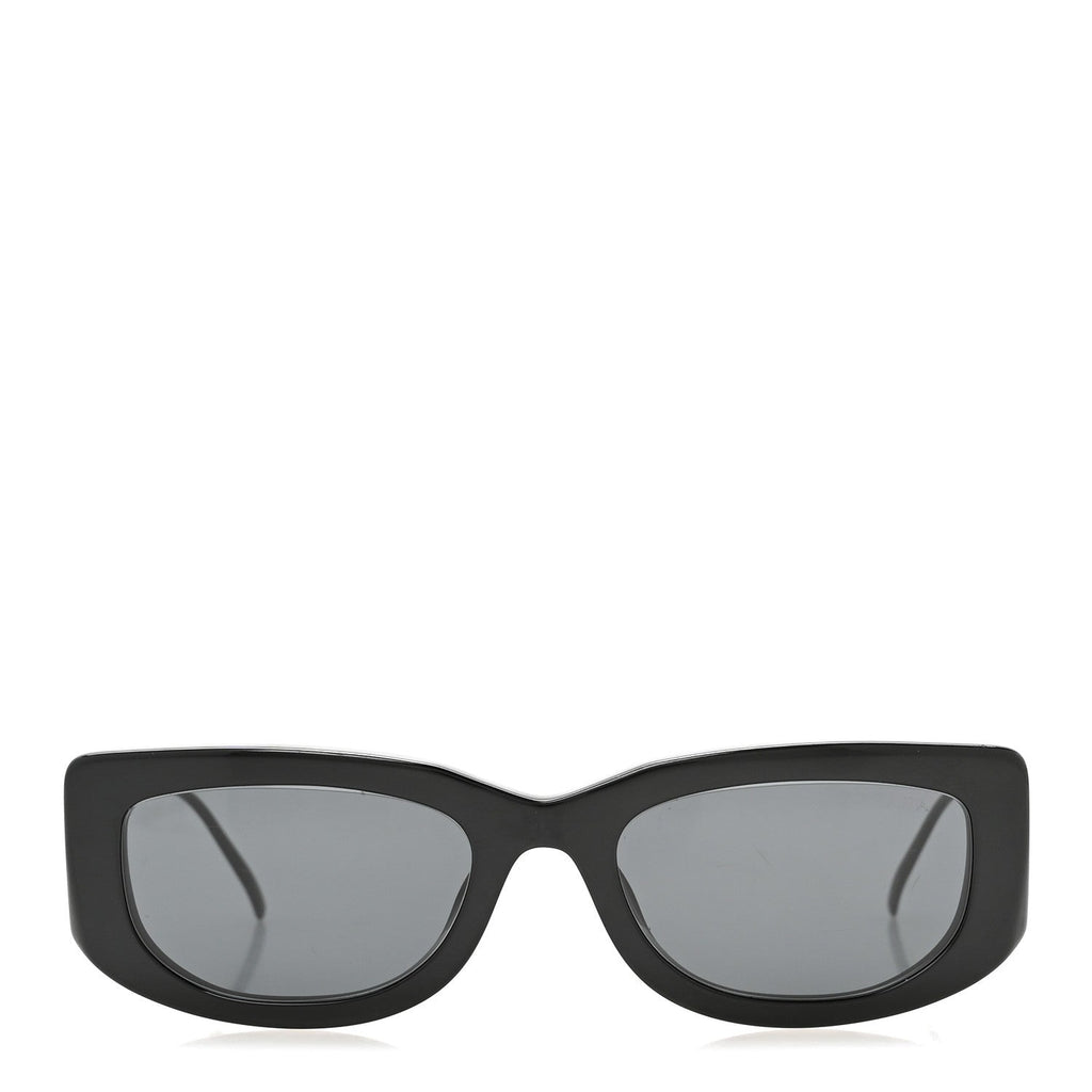 Acetate Sunglasses SPR 14Y Black Slate Gray