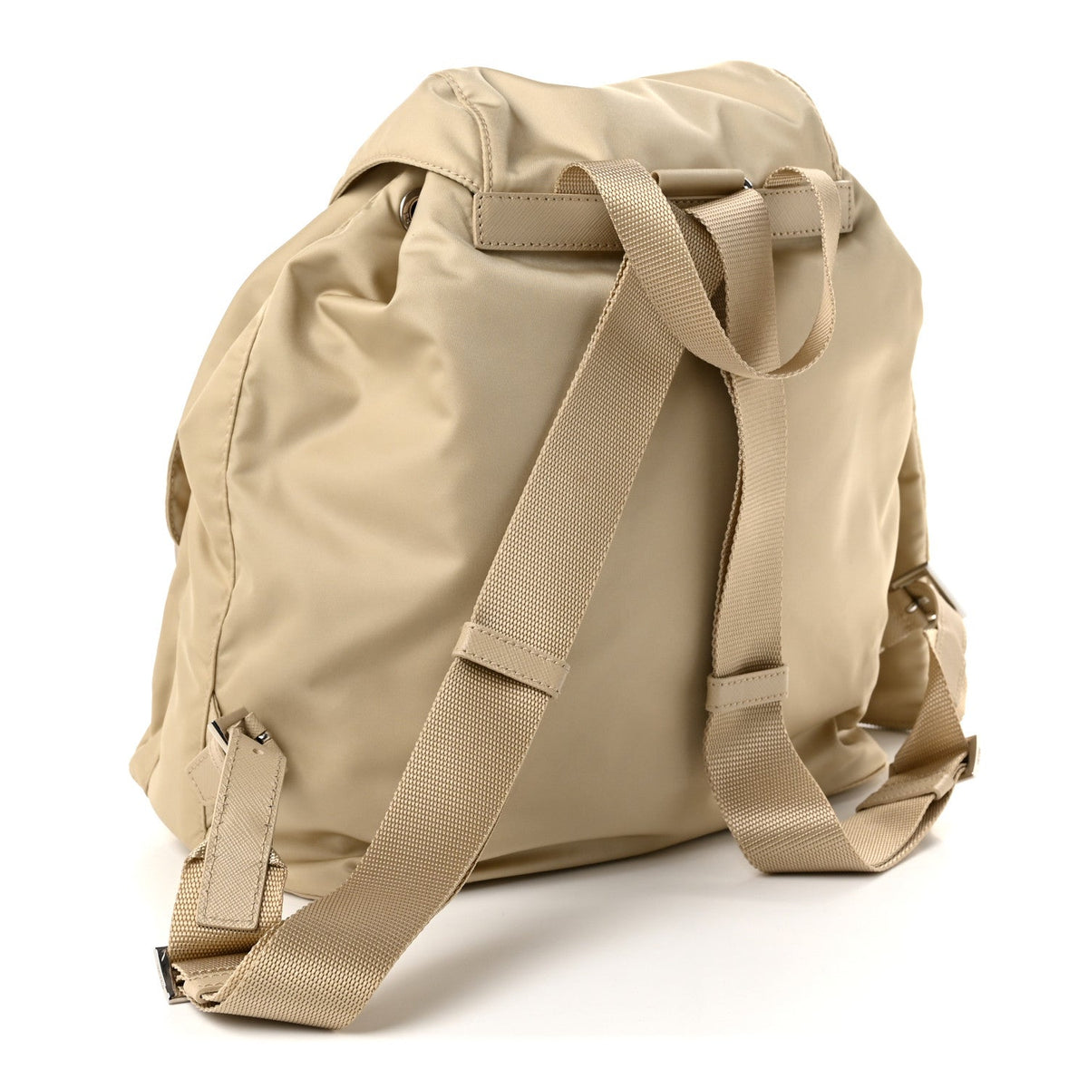 Nylon Vela Saffiano Medium Backpack Deserto