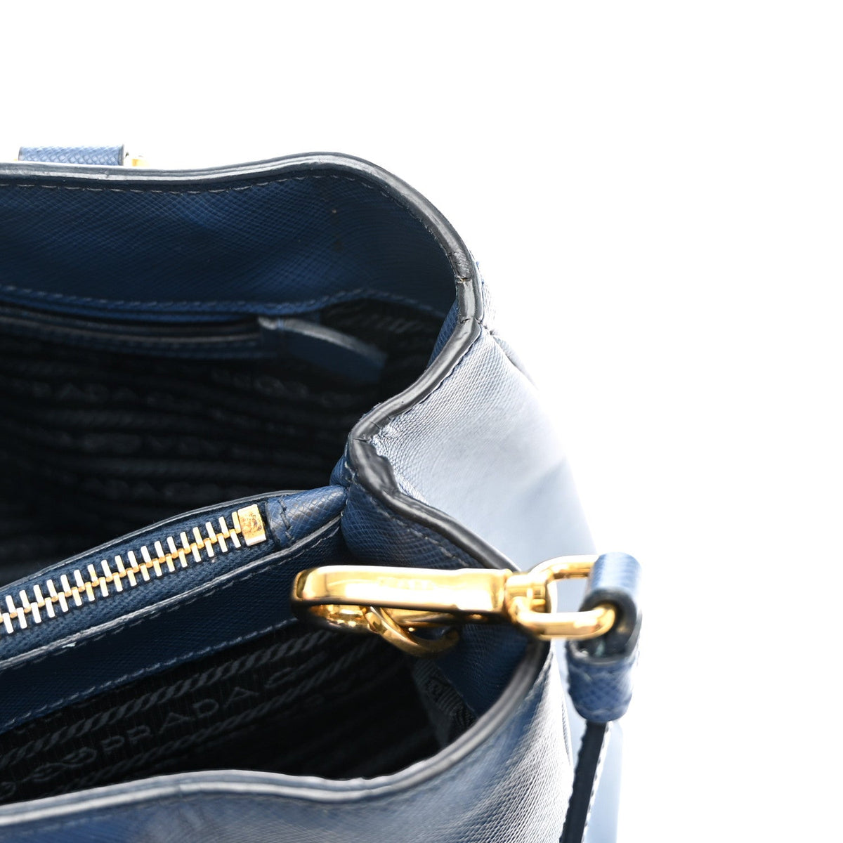 Saffiano Medium Galleria Double Zip Tote Cobalto