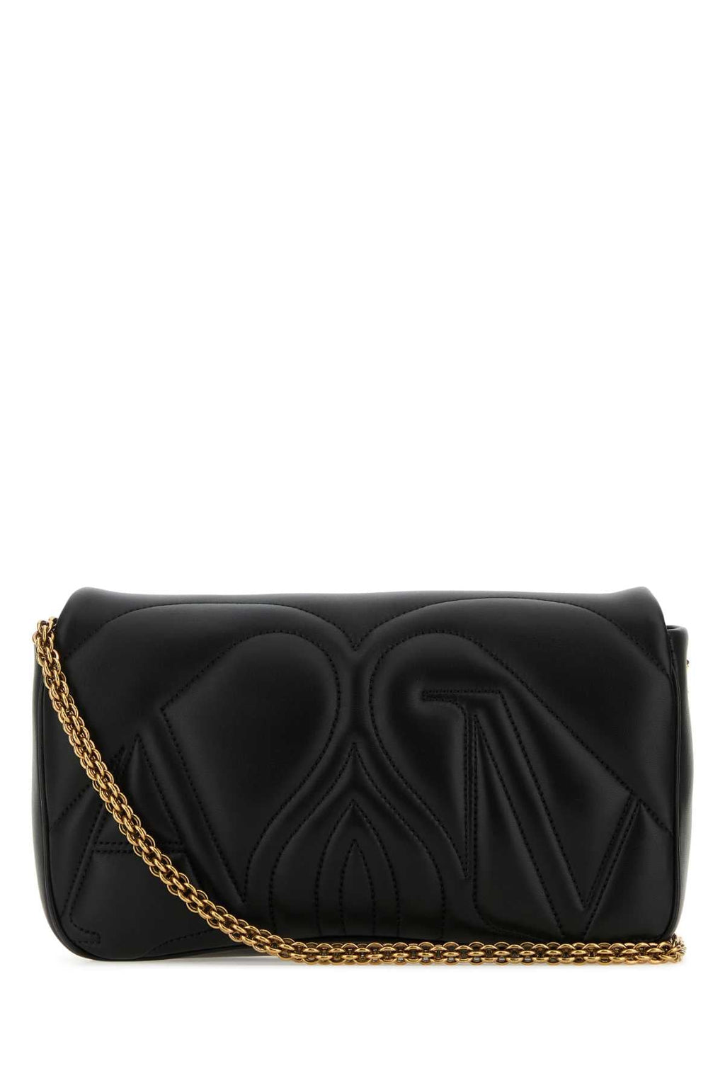Alexander Mcqueen Women Black Leather Small Seal Shoulder Bag