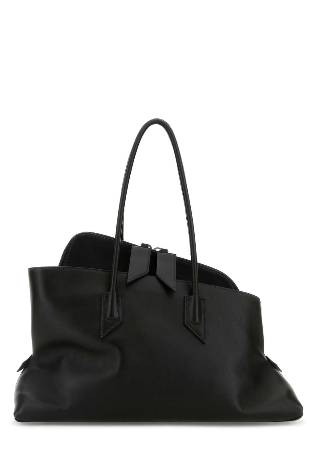 The Attico Women Black Leather Medium La Passeggiata Shoulder Bag