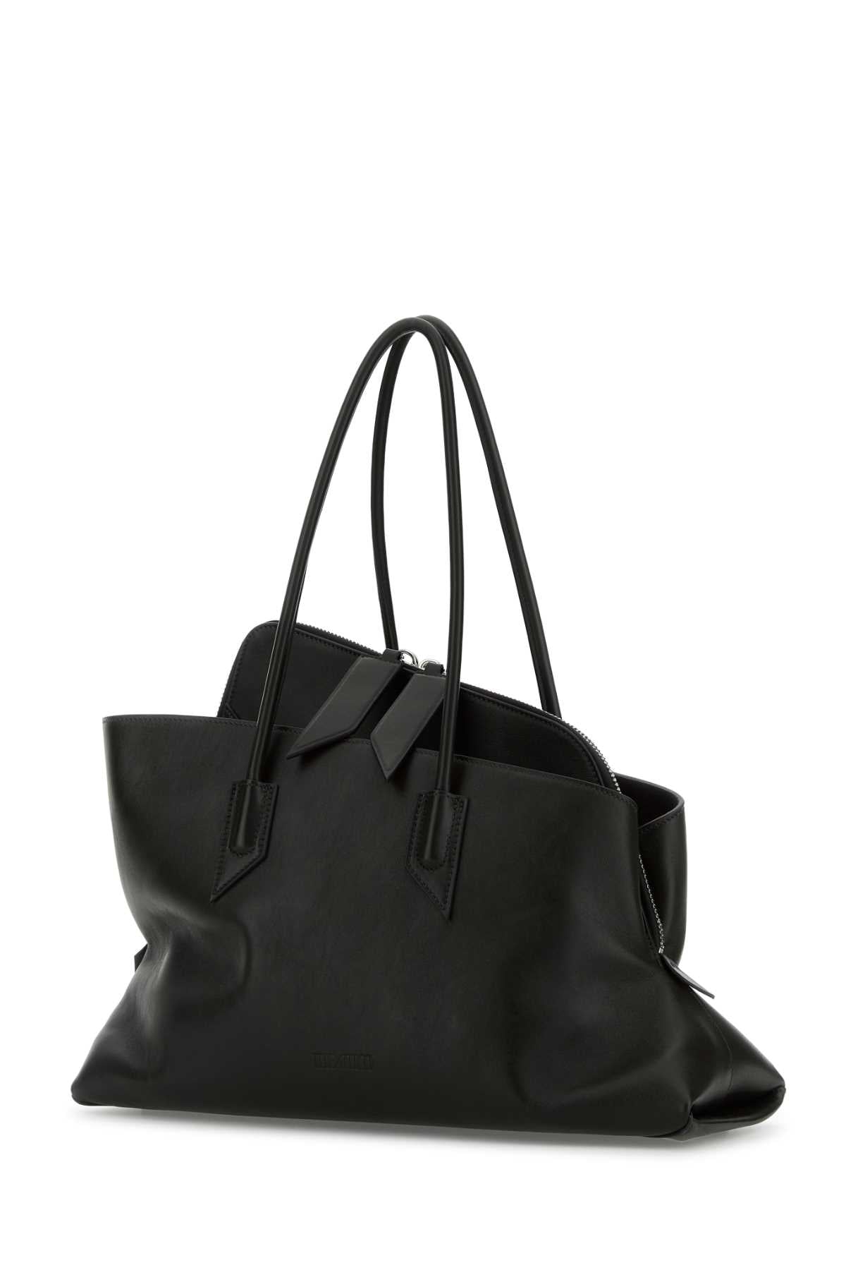 The Attico Women Black Leather Medium La Passeggiata Shoulder Bag