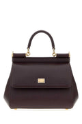Dolce & Gabbana Women Aubergine Leather Medium Sicily Handbag