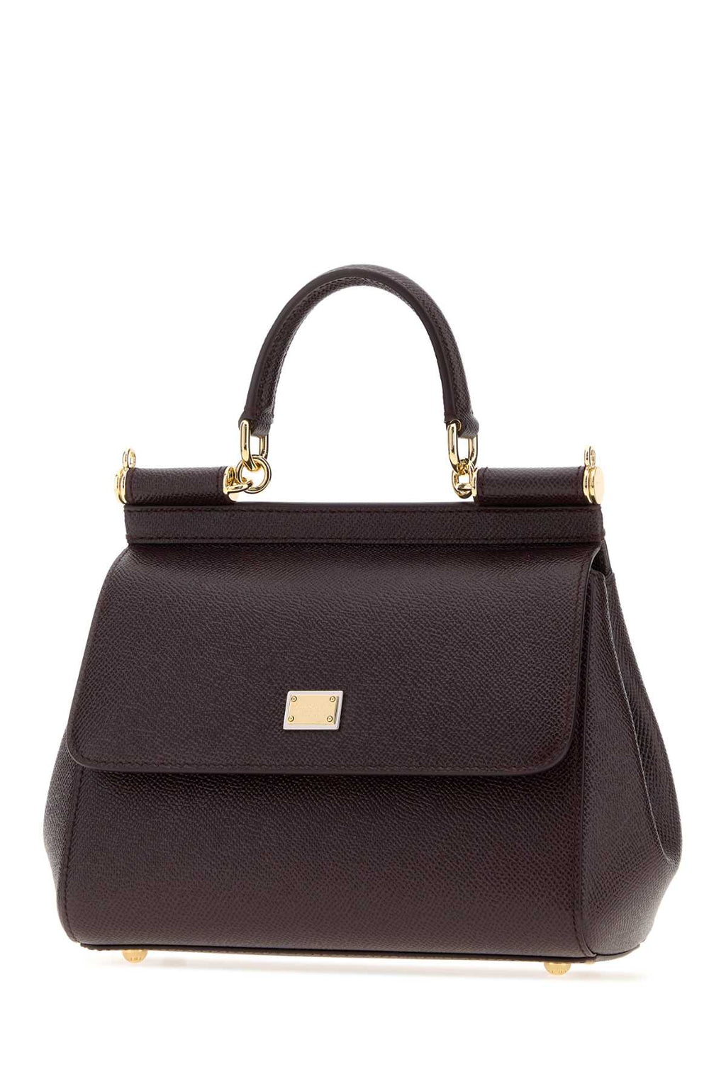Dolce & Gabbana Women Aubergine Leather Medium Sicily Handbag