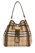 Burberry Women Coated Canvas Mini Check Bucket Bag