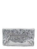 Balenciaga Women Le City Clutch Metallized Arena Lamb