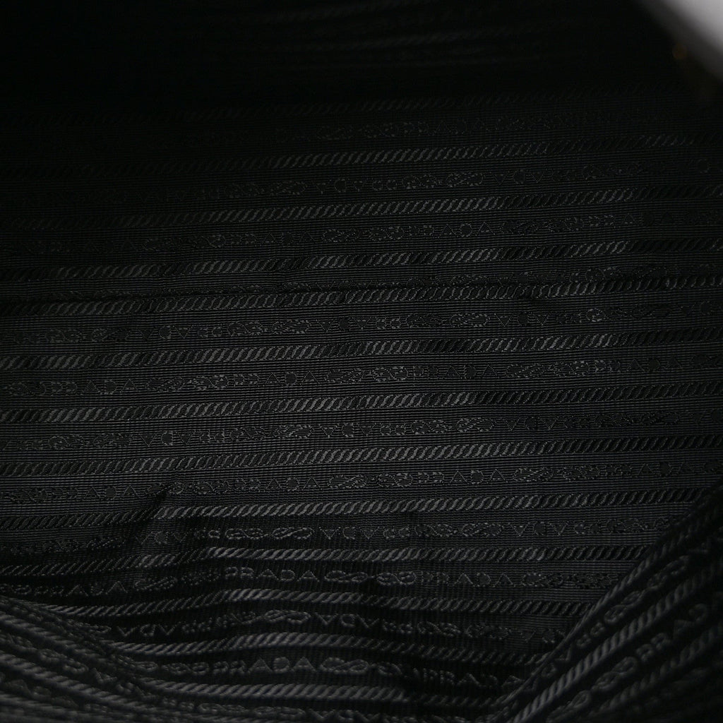 Vitello Phenix Embossed Logo Hobo Black