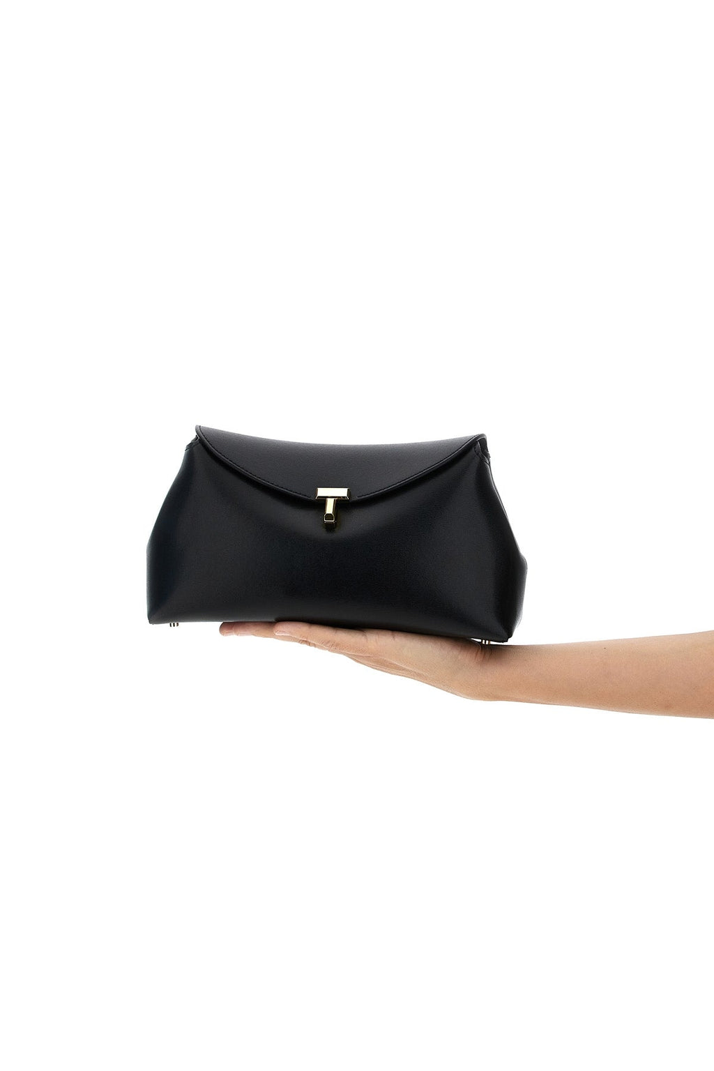TOTEME Leather Clutch With Gold-Tone T-Lock
