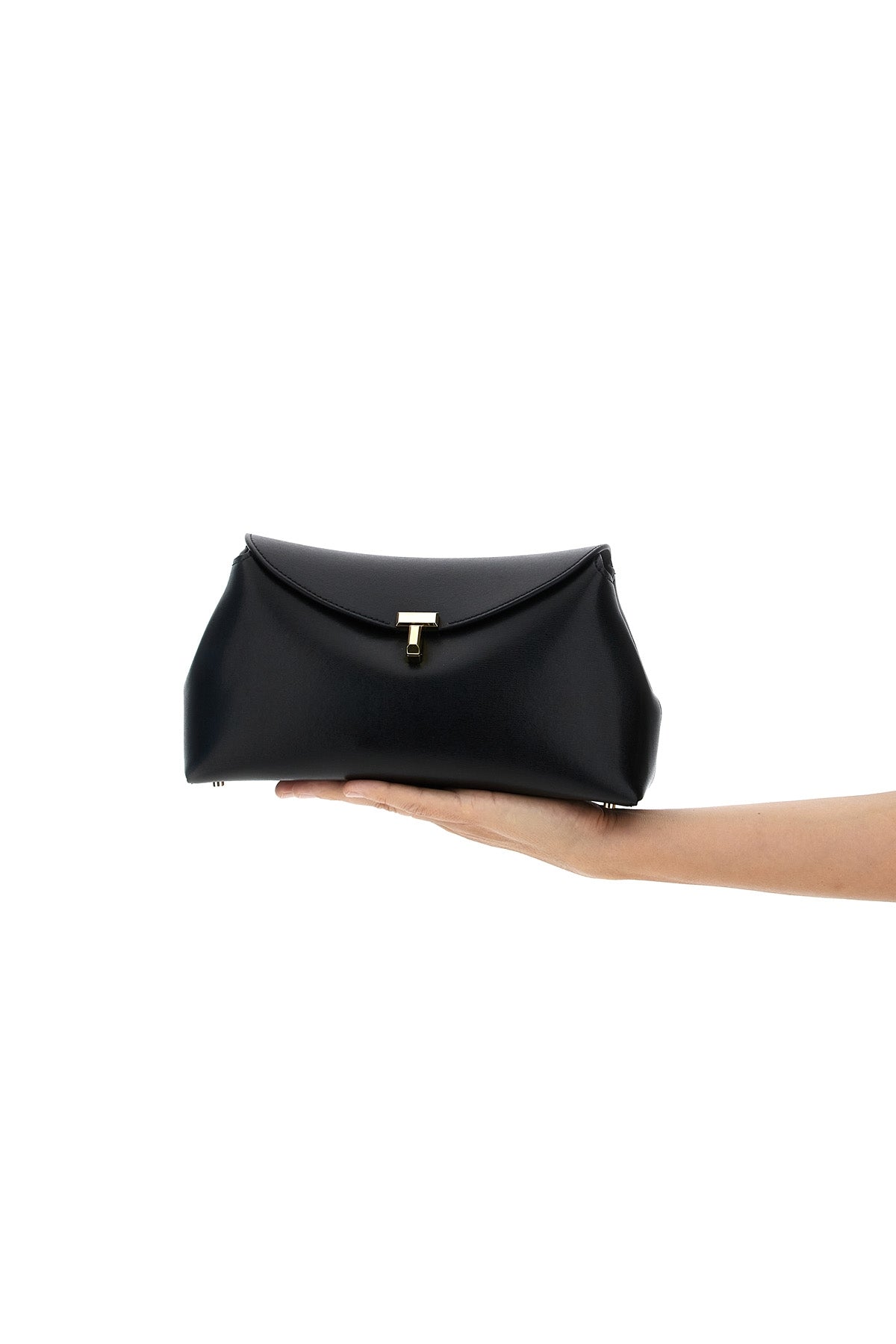 TOTEME Leather Clutch With Gold-Tone T-Lock