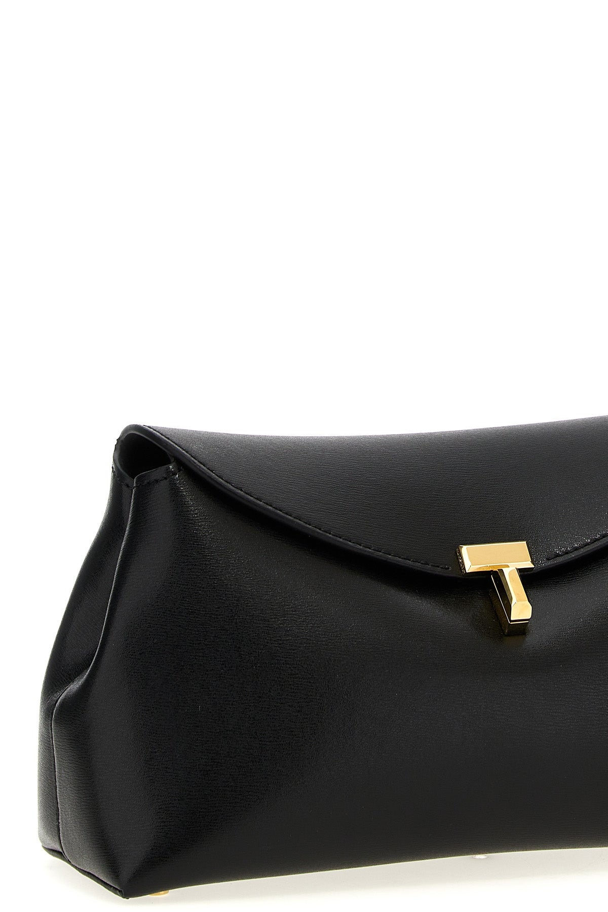 TOTEME Leather Clutch With Gold-Tone T-Lock