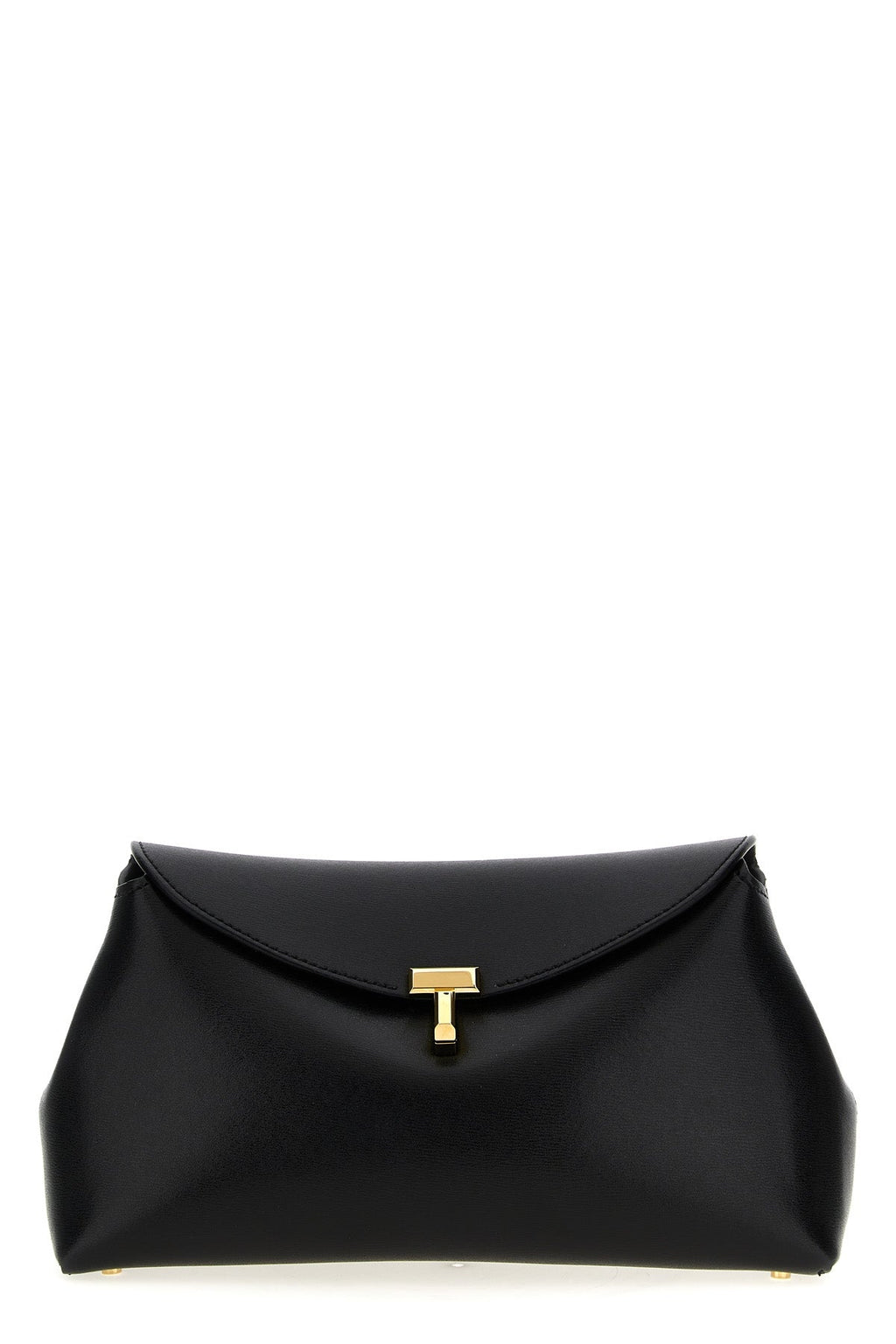 TOTEME Leather Clutch With Gold-Tone T-Lock