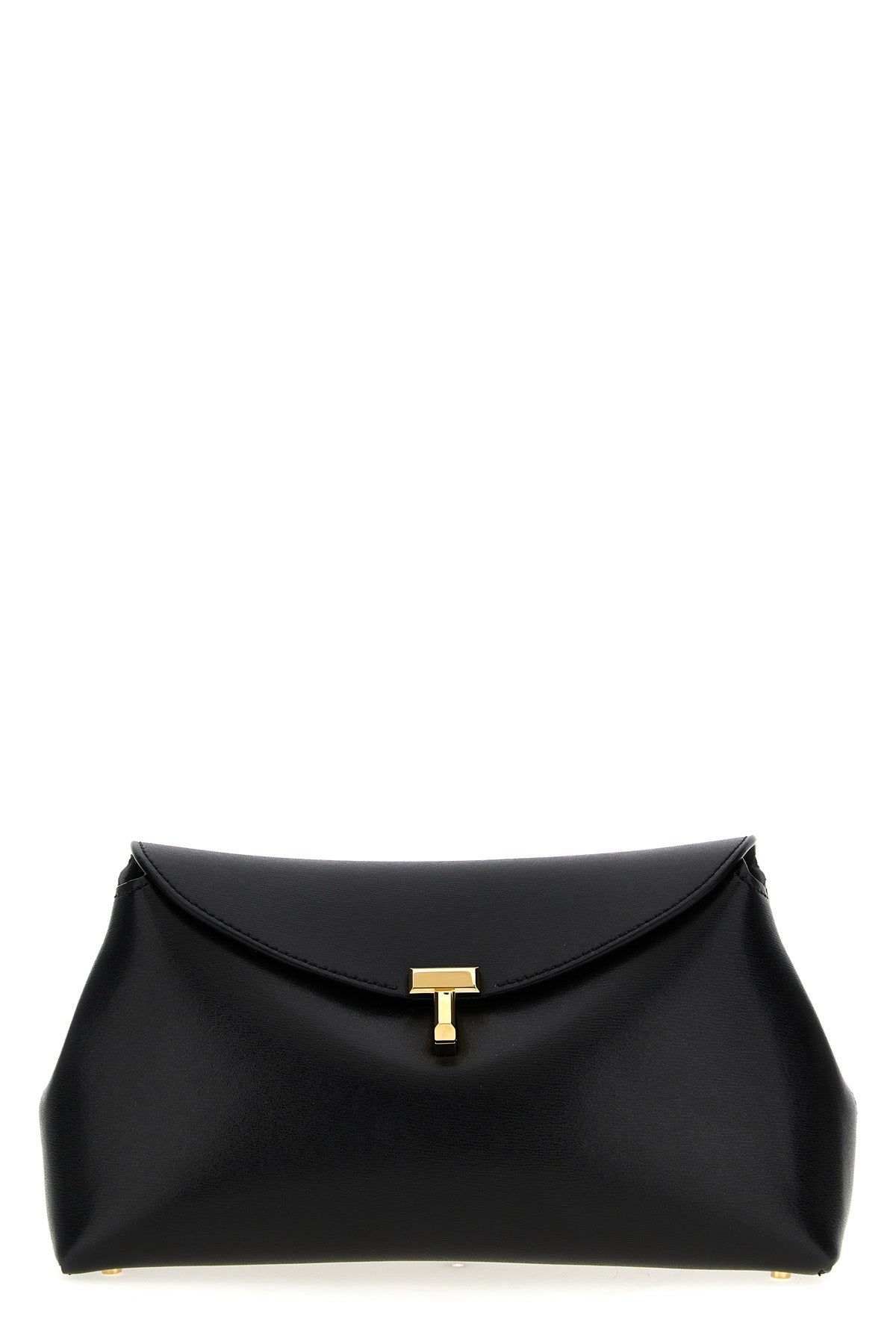 TOTEME Leather Clutch With Gold-Tone T-Lock