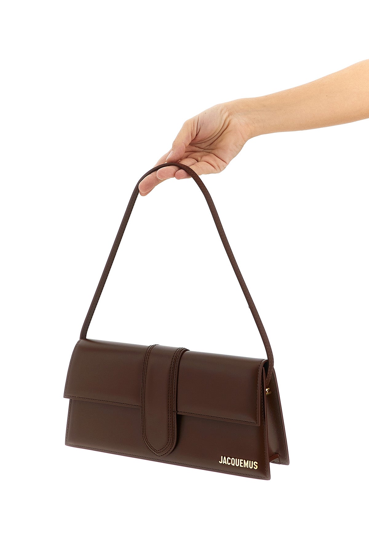 JACQUEMUS Shoulder Bag with Gold-Tone Logo Plaque