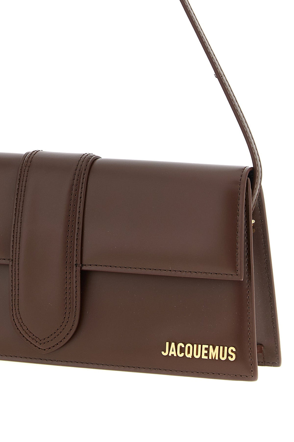 JACQUEMUS Shoulder Bag with Gold-Tone Logo Plaque