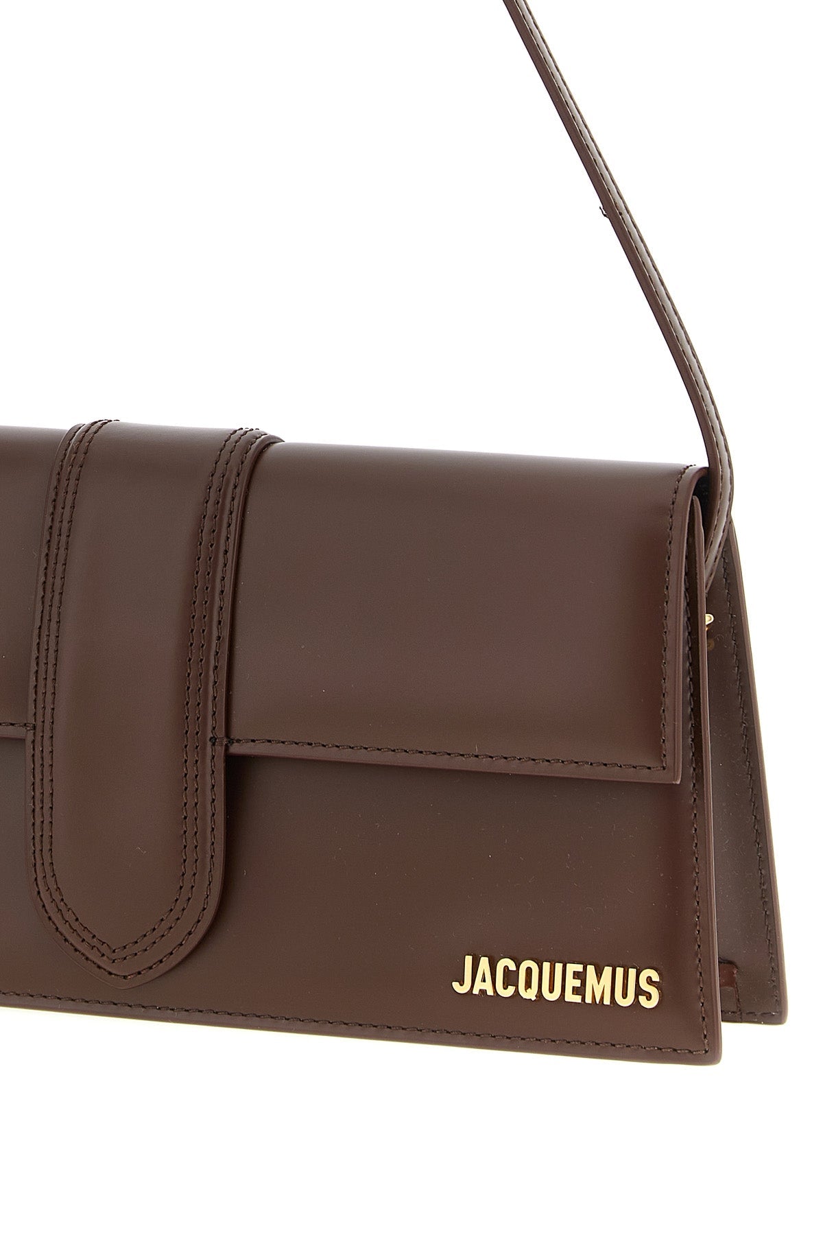 JACQUEMUS Shoulder Bag with Gold-Tone Logo Plaque