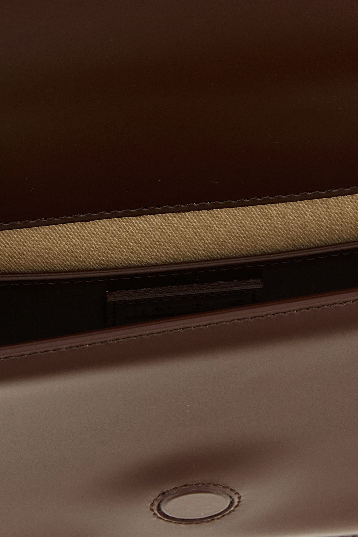 JACQUEMUS Shoulder Bag with Gold-Tone Logo Plaque