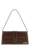 JACQUEMUS Shoulder Bag with Gold-Tone Logo Plaque