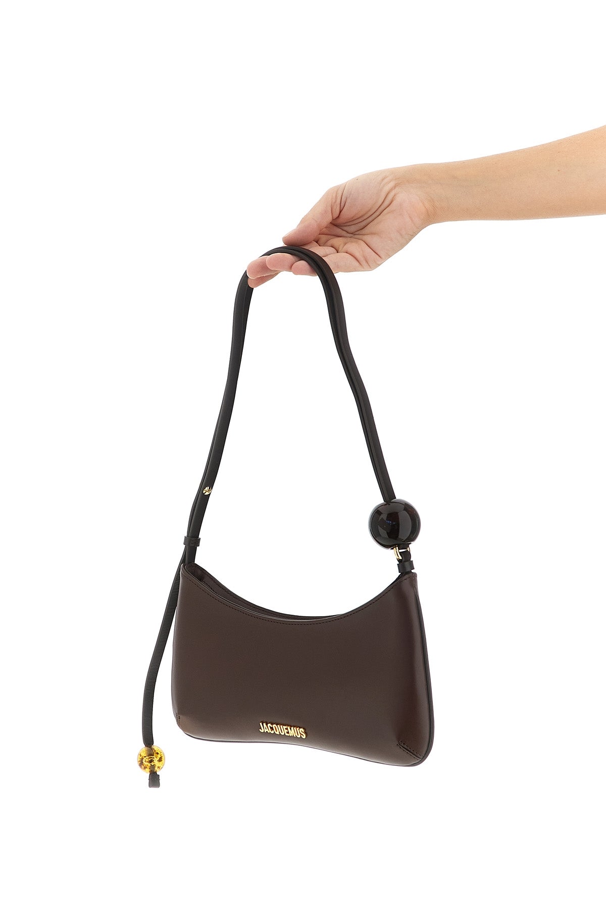 JACQUEMUS Le Bisou Perle leather shoulder bag