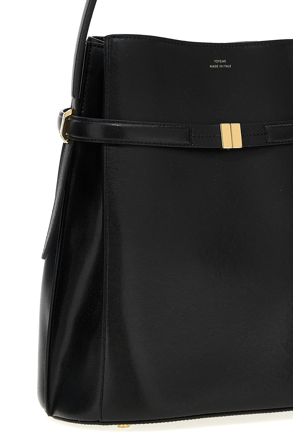 Belted Bucket Shoulder Bag