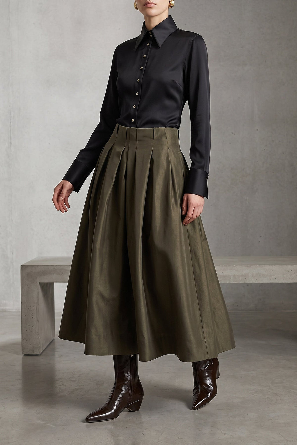 KHAITE Shirt with sculptural collar