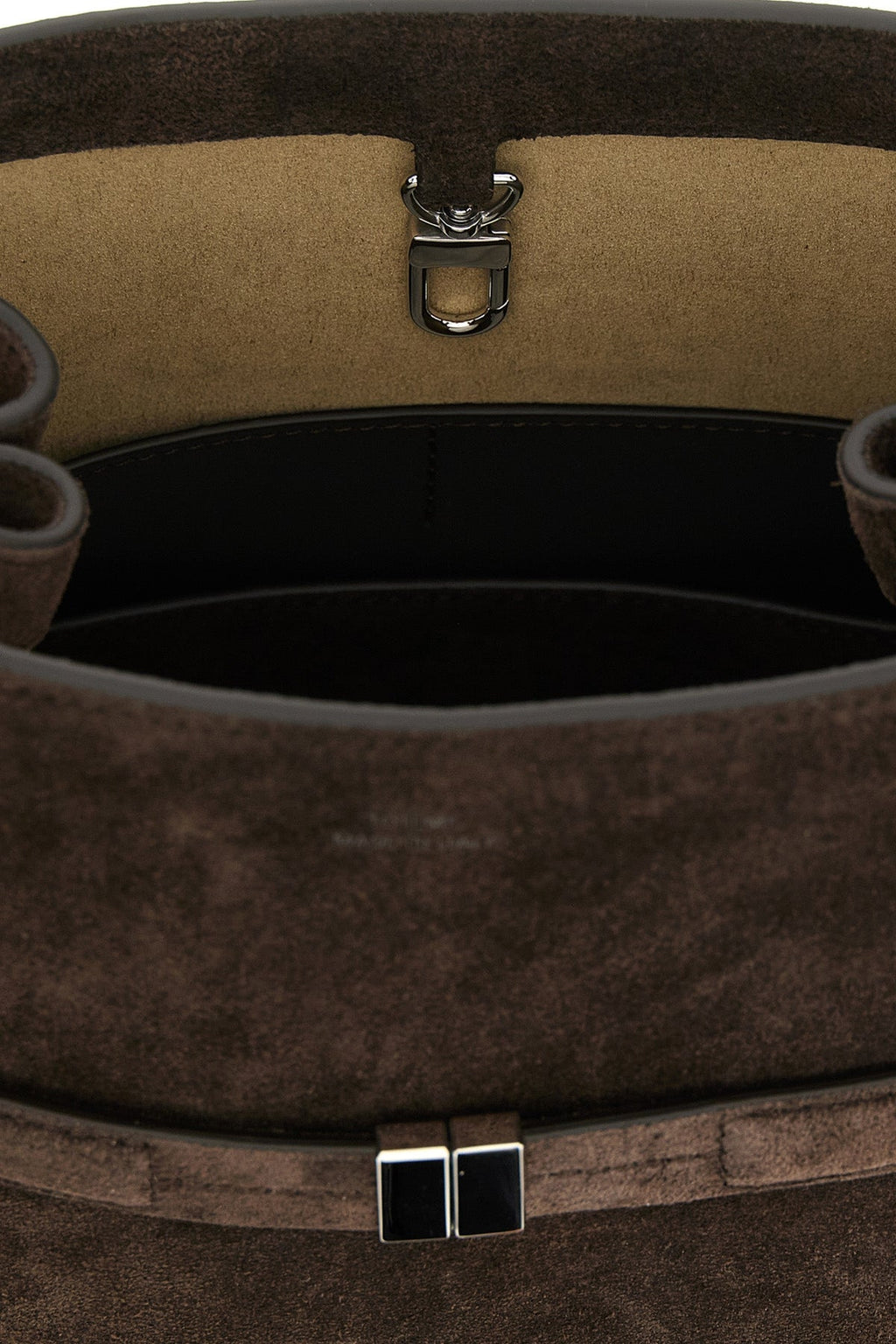 TOTEME Suede Bucket Bag With Belted Detail