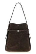 TOTEME Suede Bucket Bag With Belted Detail