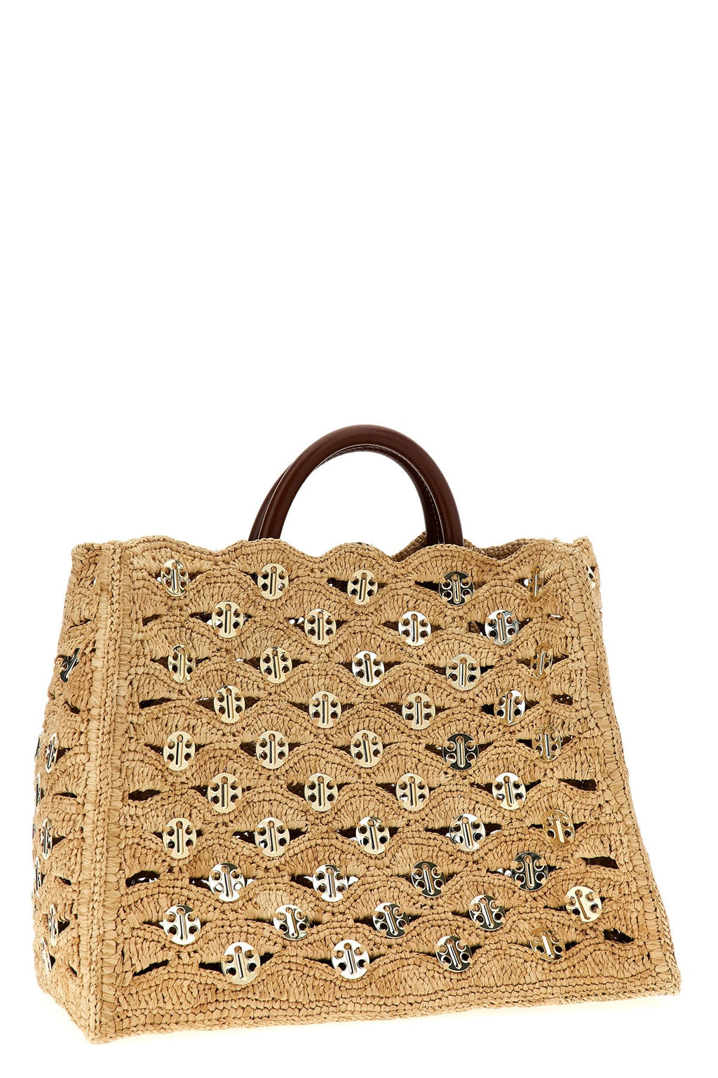 Rabanne 1969 Raffia Handbag Beige
