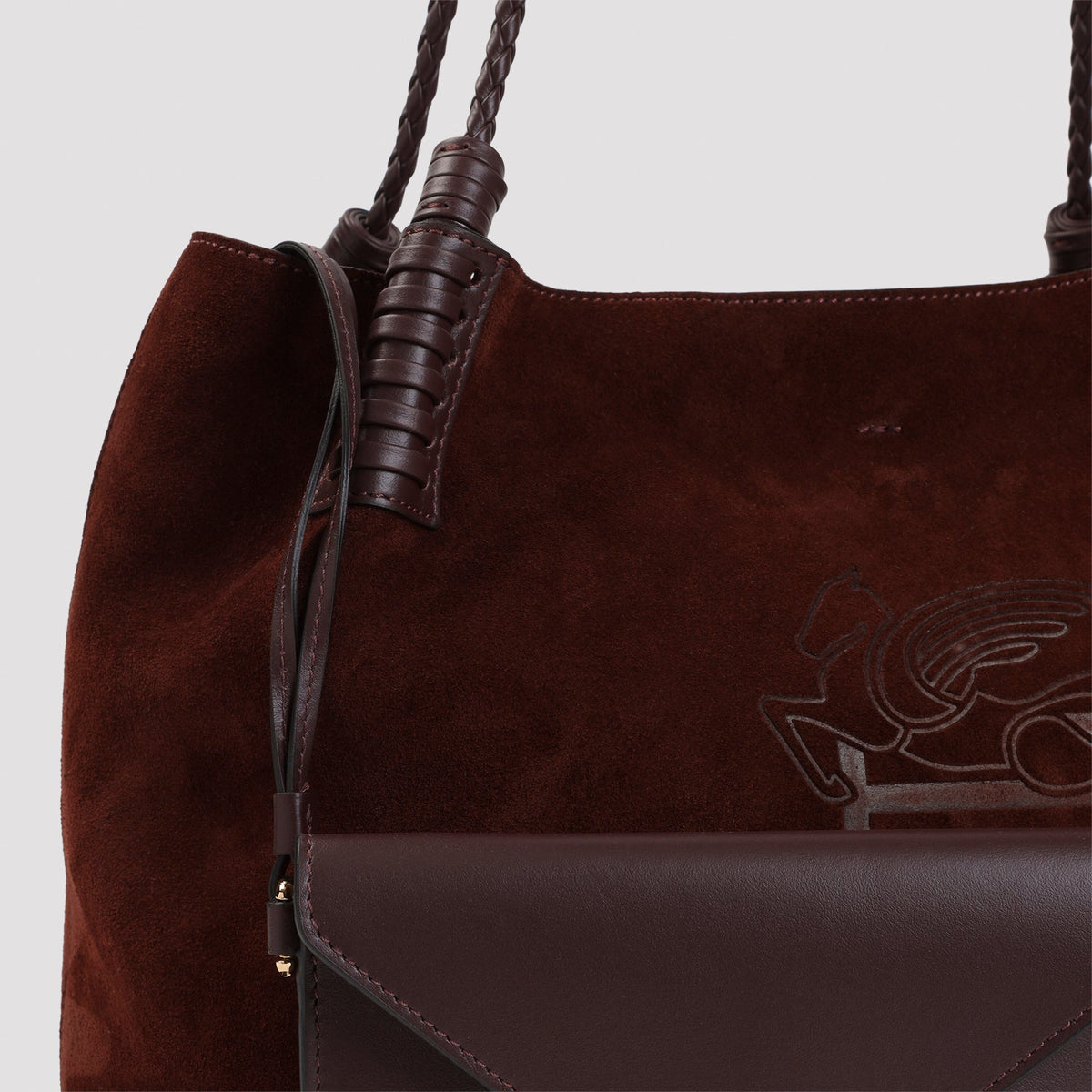 Etro Libra Medium Suede Shopping Bag Women