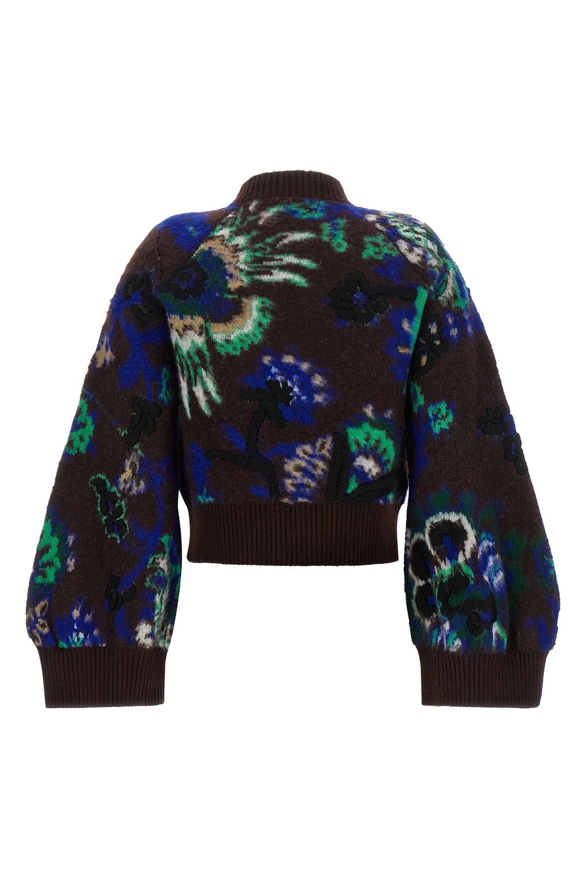 Floral jacquard blouson
