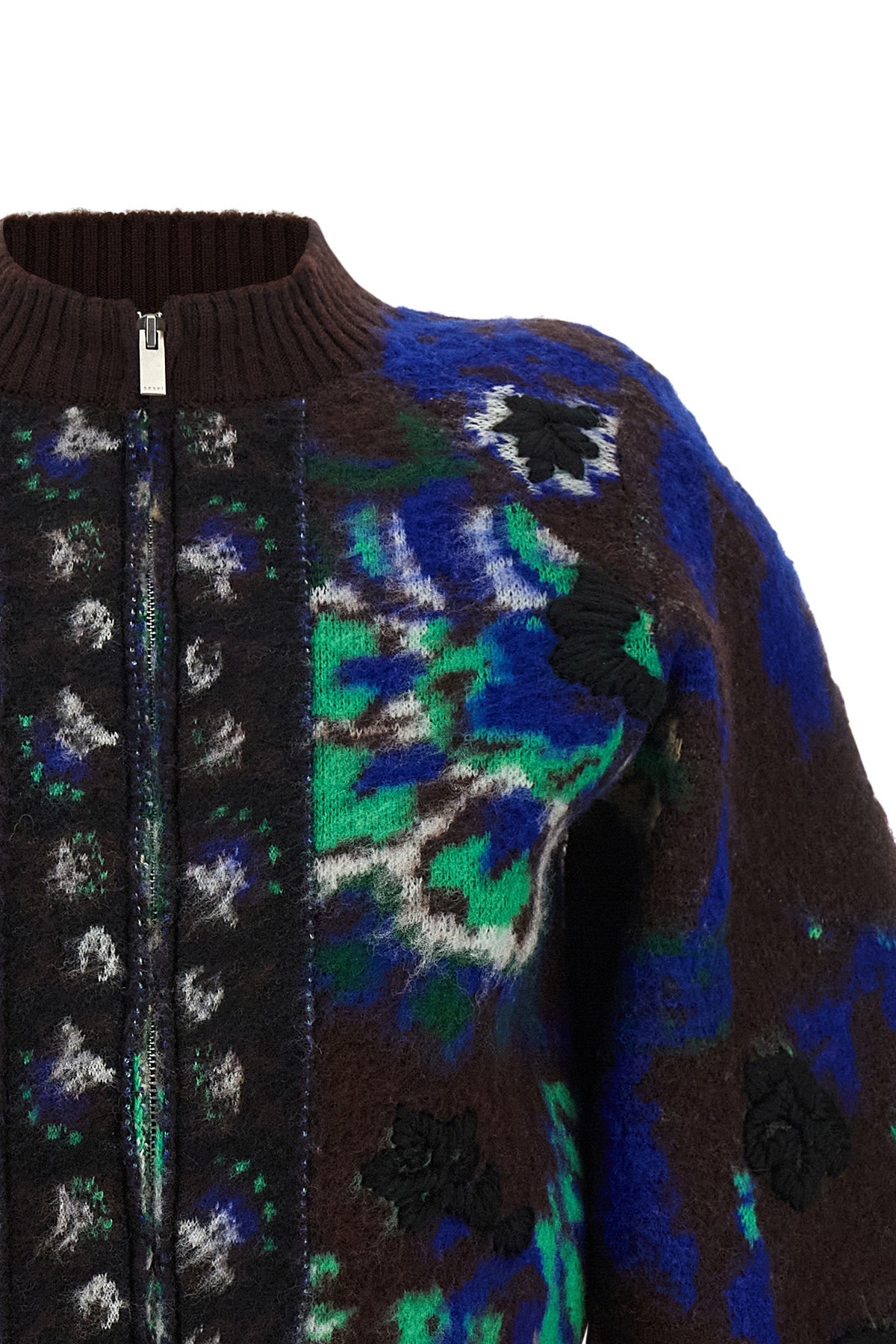 Floral jacquard blouson