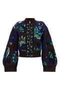 Floral jacquard blouson
