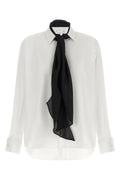 SACAI Poplin Shirt With Integrated Scarf